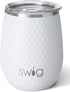 Swig Life 14oz Insulated Wine Tumbler with Lid, Dishwasher Safe, Holds 2 Glasses, Stemless, Portable, Stainless Steel Wine Glass | Golf Gifts for Women (Golf Partee)