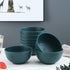 Kyraton Plastic Cereal Bowls 8 Pieces, Unbreakable And Reusable Light Weight Bowl For Rice Noodle Soup Snack Salad Fruit BPA Free Dishwasher Safe (Dark Green)