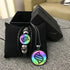 calhepco 2pcs Cartoon Ball Game Mega Stone Bracelet and Necklace Charms Toy Pendant Box