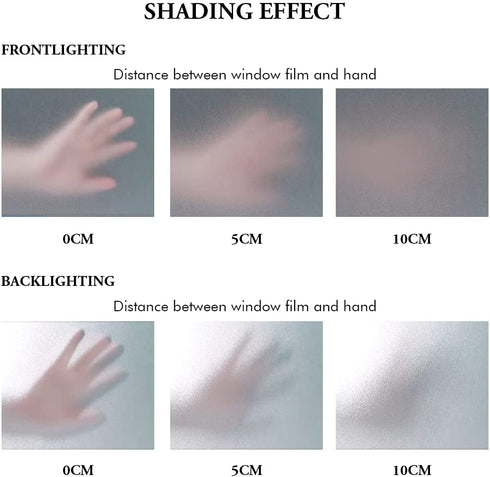 Qualsen Privacy Window Film Frosted Glass Film Matte White Non-Adhesive Static Window Cling Anti-UV Window Sticker for Bathroom Home Office Kitchen Living Room Front Door (23.6 x 78.7 Inch)