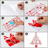 2 Pack Christmas Tree Letters Stick Wall Art Decal Mural Home Room Decor Removable Wall Window Sticker for Christmas Wall Decoration, Red&White