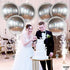 Giant, Silver Iridescent Disco Ball Balloons - 22 Inch, Silver Foil Balloon | Metallic Holographic Balloons, Disco Party Decorations | Holographic Party Decorations, Happy New Year Decorations 2023