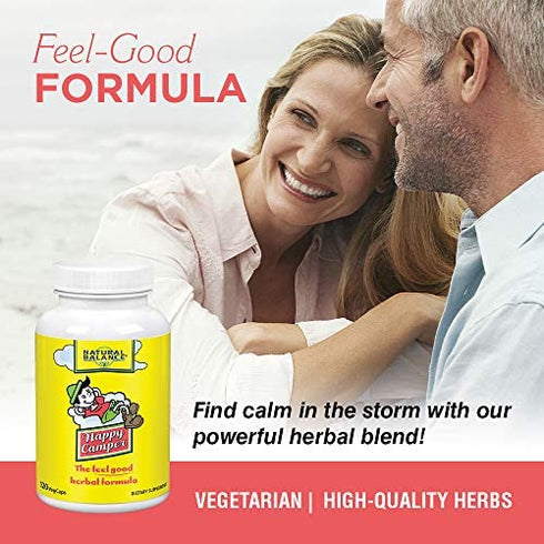 Natural Balance Happy Camper | Feel-Good Mood Support and Relaxation Supplement with Kava Kava (120 Count)