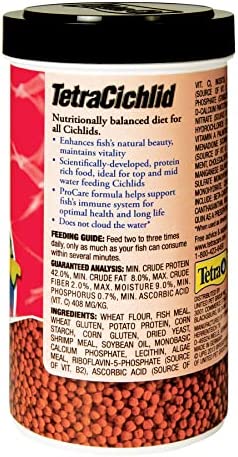 TetraCichlid Floating Cichlid Pellets 6 Ounces, Nutritionally Balanced Diet (77063)