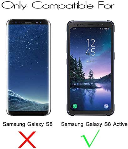 anccer Armor Series for Samsung Galaxy S8 Active Case with Kickstand Anti Shock Dual Layer Anti Fingerprint Protective Cover for Galaxy S8 Active (Not Fit for Galaxy S8) - Black