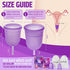 Venus Large Menstrual Cup – High Capacity for Heavy Flow – Made in USA – 100% Medical Grade Silicone Reusable Period Cup – for High Cervix - Unique Design to Ease Your Period Cycle | Purple