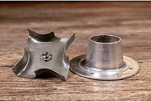 Moultrie Metal Spinner Plate & Funnel Kit | Powder-Coated Metal | 4 outlets