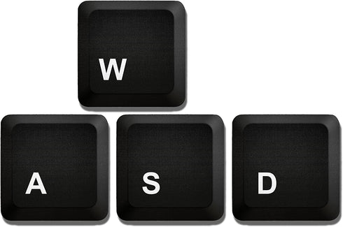 Computer Gamer Coaster - Computer Control W,A,S,D Keys - Neoprene 4 Piece Set