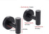 Haitis Towel Hooks Robe Hook Heavy Duty Wall Hooks Stainless Steel Coat Clothes Hook for Bathroom Kitchen Bedroom Garage Hotel Wall Mounted 4 Pack (Black)