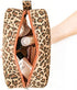 Leopard Cosmetic Bags Large Brown Cheetah Canvas Make Up Bag Purse Lightweight Versatile Travel Toiletry Purse Accessories Organizer Gifts for Women Men
