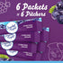 Crystal Light Sugar-Free Concord Grape Low Calories Powdered Drink Mix, Holiday Meals (6 Count Pitcher Packets)