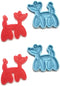 Allinlove 2 Pcs Dog Silicone Keychain Mold Handmade Keychain Mold Dog Tag Resin Casting Silicone Molds Cake Baking Mold for DIY Bag Luggage Tag Crystal Pendant Trinket Desserts Cupcake Topper