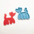 Allinlove 2 Pcs Dog Silicone Keychain Mold Handmade Keychain Mold Dog Tag Resin Casting Silicone Molds Cake Baking Mold for DIY Bag Luggage Tag Crystal Pendant Trinket Desserts Cupcake Topper