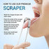 AVOOLI Metal Tongue Scraper with Case, Pack of 2 - Stainless Steel Tounge Scraper Cleaner for Bad Breath Remover, Tongue Cleaner for Adults, Metal Tounge Scrappers, Oral Hygiene Toungescrapper Kit