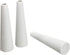 HOMOKUS White Ceramic Bud Vases Set of 3, Conic Small Bud Decorative Floral Vase Home Decor Centerpieces, Connected Tubes White Vase Set