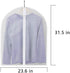 STONCEL Garment Bags for Hanging Clothes 12Pcs Lightweight Clear Full Zipper Suit Bags Breathable Dust Cover for Closet Suits,Dresses,Shirts, Clothes Storage, 31x23Inches