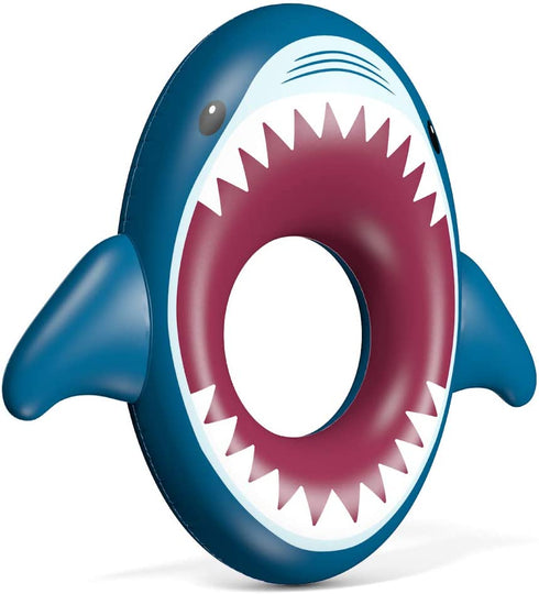 Jasonwell Inflatable Shark Pool Float Shark Floaties Water Fun Summer Beach Swimming Pool Tube Inflatables Ride on Pool Party Raft Lounge Toys for Kids Adults
