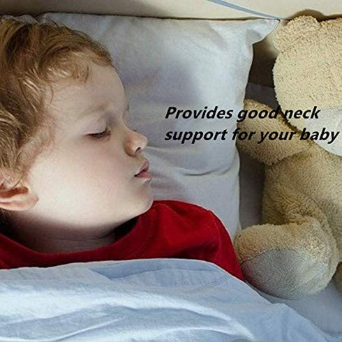Aisawate Toddler Pillow with Pillowcase - Soft Organic Cotton Bed Pillows for Sleeping - 13X18 Small Kids Pillow for Travel, Crib, Bed Set- White Pillows - Machine and Hypoallergenic