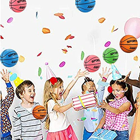 Mini Basketball Toys for Kids - Toddlers Basketball ,Small and Cute Bouncy - Beach Ball, Safe and Soft to Handheld 5" Pink Basketball, No Pump