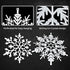 Large Snowflakes Set of 5 White Glittered Snowflakes Huangliao 12" Christmas Decorative Hanging Ornaments Window Decor Winter Outdoor Decorations