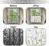 LEMON CLOUD Bamboo Window Film Stained Glass Film Frosted Privacy Window Decal Decorative Window Cling No Glue Removable Window Stickers(17.5 x 78.7 inch)