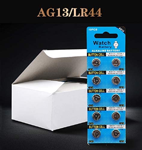 Cotchear 10Pcs AG13 LR44 357A S76E G13 Alkailine Button Cell Battery Batteries1.5V Button Coin Batteries
