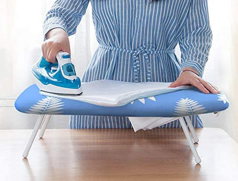 12.5 x 30 Inch Mini Ironing Board Cover - with 100% Cotton Iron Cover and Extra Thick Pad,Resists Scorching and Staining,Fits for Small Table Top Ironing Board
