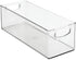 mDesign Plastic Food Storage Organization Container Bin w/Handles, for Kitchen, Pantry, Cabinet, Fridge/Freezer, Countertop - Organizer for Refrigerator Snacks - Ligne Collection -Clear