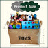 Toy Box ,Large Toy Organizer Boxes ,Jute Storage Bin ,Storage Basket - for organizing Kids Toys, Baby Clothing, Children Books,Nursery, Playroom, Gift Baskets-17 x 13 x 10 inches