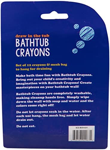 Bath Crayons Super Set - Set of 12 Draw in The Tub Colors with Bathtub Mesh Bag