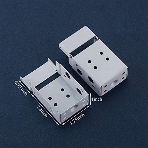 6 Pcs Blind Brackets 2 Inch Low Profile Box Mounting Bracket White Color Window Blinds Headrail Bracket