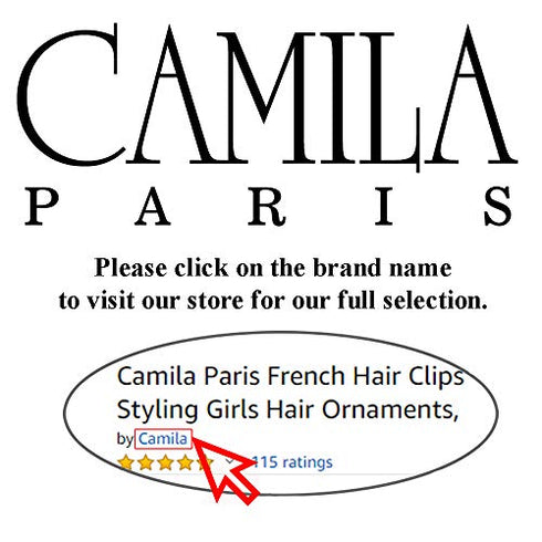 Camila Paris CP2872/2 French Hair Side Combs, Black Interlocking Combs French Twist Hair Combs, Strong Hold Hair Clips for Women Bun Chignon Up-Do, Styling Girls Hair Accessories, Made in France