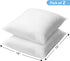 Throw Pillow Inserts - 16 x 16 Inches Decorative Pillows Inserts Set of 2, Premium Hypoallergenic Couch Pillows, Throw Pillows for Couch Bed Sofa - White