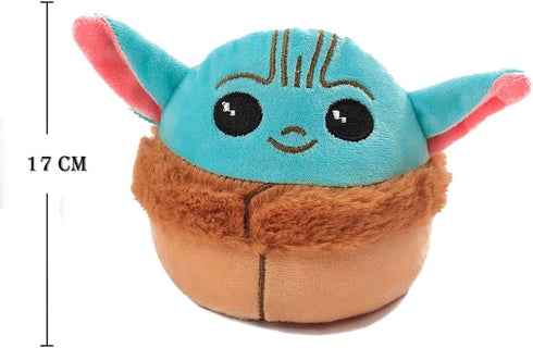 Baby Yoda Reversible Plushie Toys Baby Yoda Plush Squishmallow Double-Sided Flip Baby Yoda Stuffed Animal to Show Daily Mood(High 17cm)
