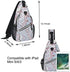 MOSISO Mini Sling Backpack,Small Hiking Daypack Pattern Travel Outdoor Sports Bag, National Style