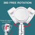 Propeller Driven Handheld Shower Head High Pressure - Shower Head Premium Turbocharged?360 Degrees Rotating Shower Head? Excellent for Low Water Pressure And Water Saving (Blue)