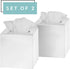 DW‹LLZA HOM‹ Tissue Box Cover Square - Facial Cube Tissue Box Holder Case Dispenser for Bathroom Vanity Countertop, Bedroom Dresser, Office Desk or Night Stand Table, 2 Pack - White