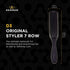 Denman Original Styler, 7 Row for Detangling, Blow-drying, Styling & Smoothing the Hair, All Black D3