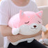 Shiba Inu Dog Plush Pillow, Cute Soft Corgi Stuffed Animals Doll Toys Gifts for Valentine, Christmas, Birthday, Bed, Sofa Chair (Pink Smiling Eye, 21.3in)