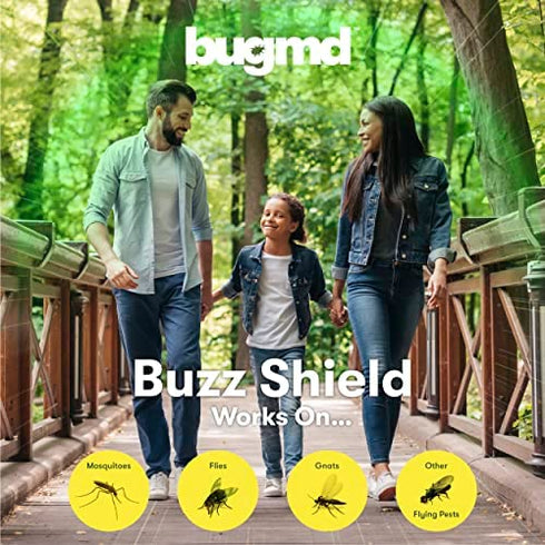 BugMD Buzz Shield - Mosquito Repellent Outdoor Spray for Body, Insect Repellent, Tick Repellent for People, DEET Free Bug Spray, Mosquito Repellent Spray, Bug Spray for Kids