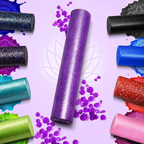 Yes4All EPP Exercise Foam Roller – Extra Firm High Density Foam Roller – Best for Flexibility and Rehab Exercises (12 inch, Purple)