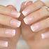 CoolNail Pink Nude White French Fake Nails Squoval Square UV Gel False Press on Nails for Girl Full Cover Wear Finger Nail Art Tips