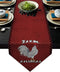 Meet 1998 Cotton Linen Table Runners Farm Animal Rooster Cock Tablecovers for Kitchen Garden Red Wedding Parties Dinner Indoor Outdoors Home Decorations 13x70 inches
