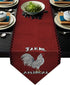 Meet 1998 Cotton Linen Table Runners Farm Animal Rooster Cock Tablecovers for Kitchen Garden Red Wedding Parties Dinner Indoor Outdoors Home Decorations 13x70 inches