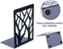 Book Ends Universal Premium Bookends for Shelves, Non-SkidBookend, Heavy Duty Metal Book End, Bookend Supports, Book Stoppers (3Pairs/6Pieces) Black