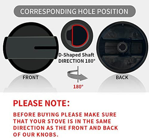 Reyhoar (4 Pack) W10339442 Gas Range Knob Black Replacement Part for Whirlpool Range/ Stove/ Oven- Replaces WPW10339442, PS3507188