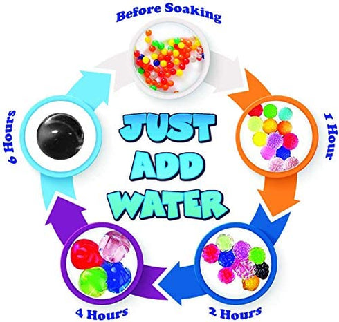 SooperBeads 20,000 Vase Filler Beads Gems Water Growing Crystal Black Gel Pearls for Vases, Wedding Centerpiece, Floral Decoration, Plants, Halloween, Kids Sensory Play Water Table Activities (Black)