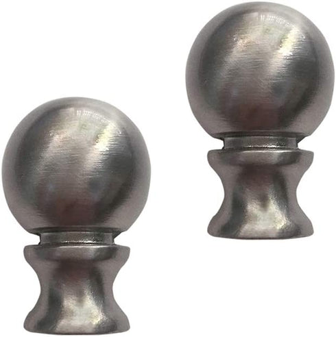 Lamp Finials 2 Pack Lamp Shades Finials Cap Knob Lamp Decoration for Lamp Harp Holder, Brushed Nickel