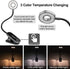 Visson Stepless Dimming Book Light,12 LED Reading Lights for Books in Bed,3 Color Temperature,Rechargeable Clip-on Light with Magnetic Function.Perfect for Bookworms,Kids