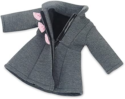 Emily Rose 18 Inch Doll Clothes & Accessories - Grey and Pink 4 PC 18" Doll Coat Outfit Gift Set for Kids and Girls, Includes Matching Hat, Boots and Scarf Accessory | Fits Most 18" Dolls